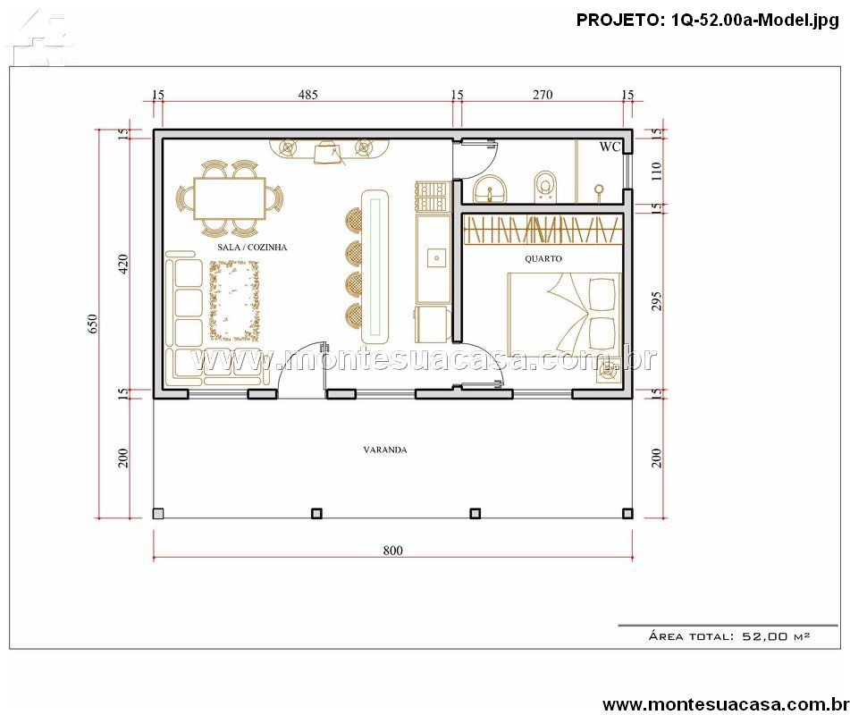 52.01m2-casa-terrea-1-quarto-com-varanda - Imagem 9
