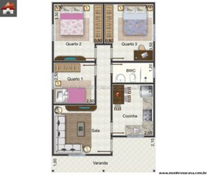 68.37m2-casa-terrea-3-quartos-compacta-e-funcional