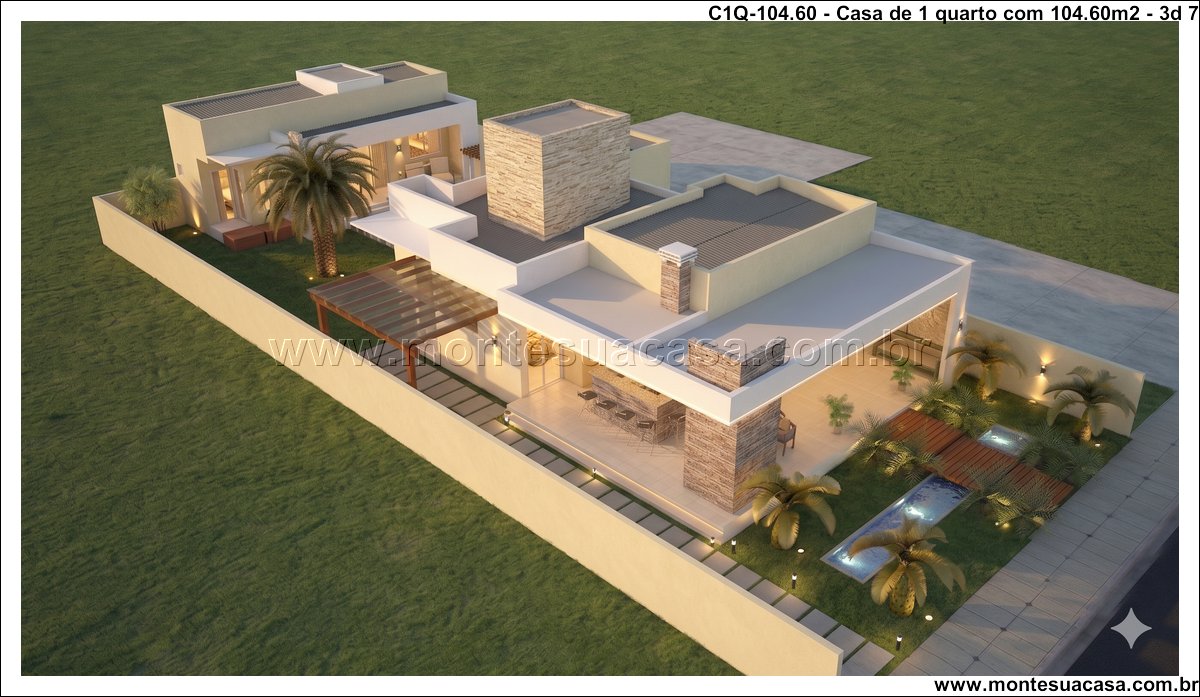 104.60m2-casa-terrea-1-quarto-com-varanda-e-pergolado - Imagem 8