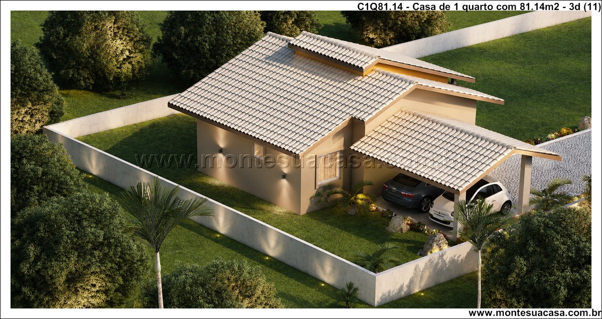 81.14m2-casa-terrea-1-quarto-com-garagem-coberta - Imagem 12