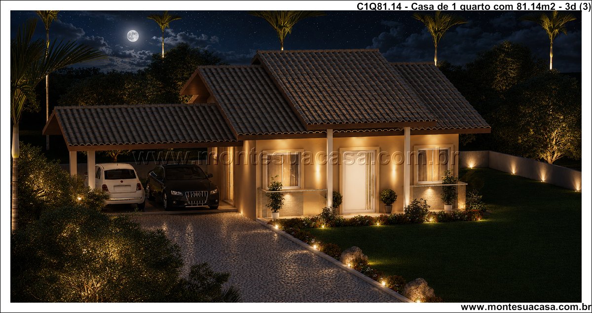 81.14m2-casa-terrea-1-quarto-com-garagem-coberta - Imagem 4