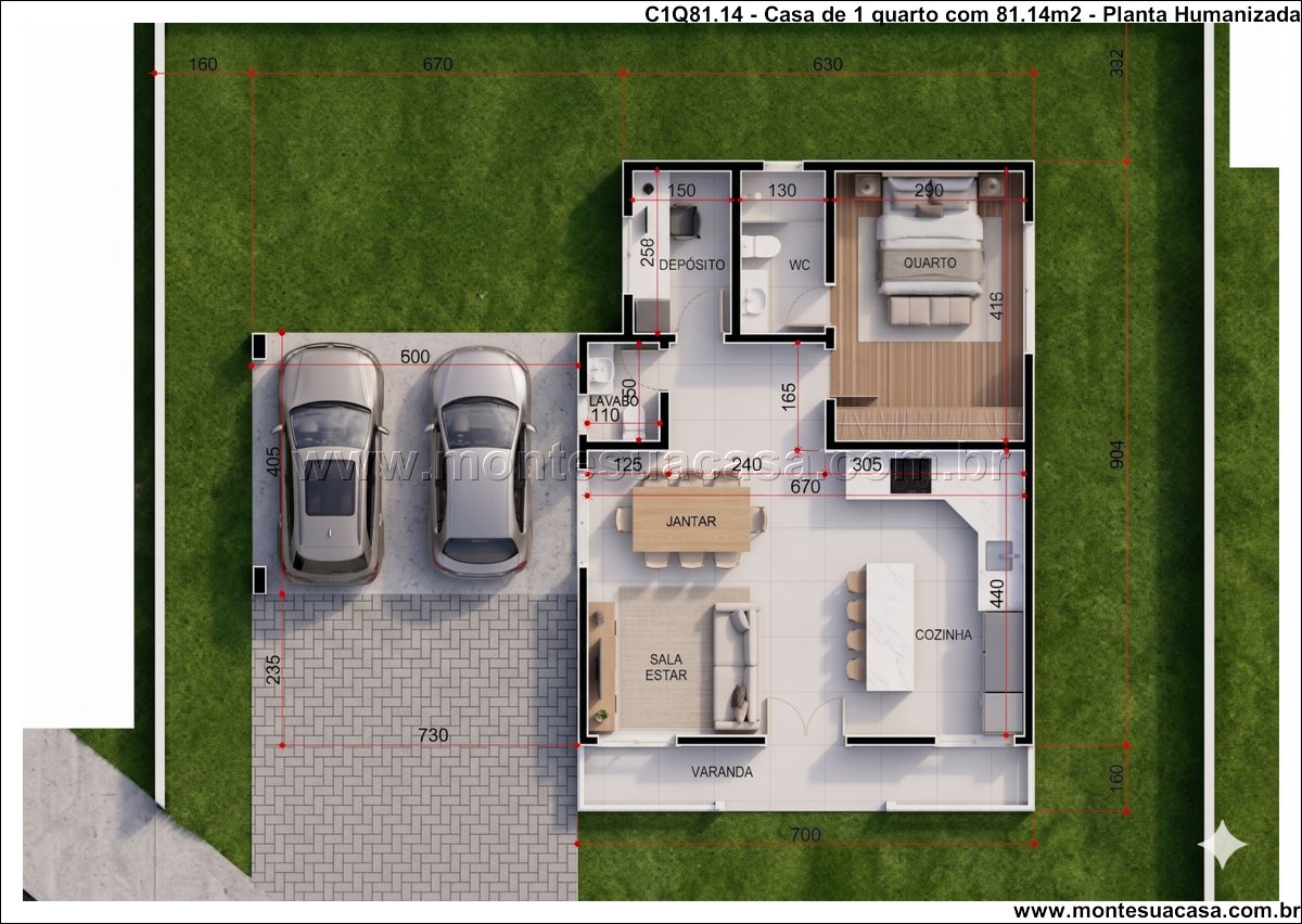 81.14m2-casa-terrea-1-quarto-com-garagem-coberta - Imagem 14