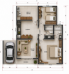 85.06m2-casa-terrea-2-quartos-suite-garagem-varanda