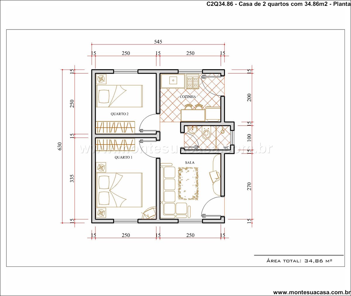34.86m2-casa-terrea-2-quartos - Imagem 3