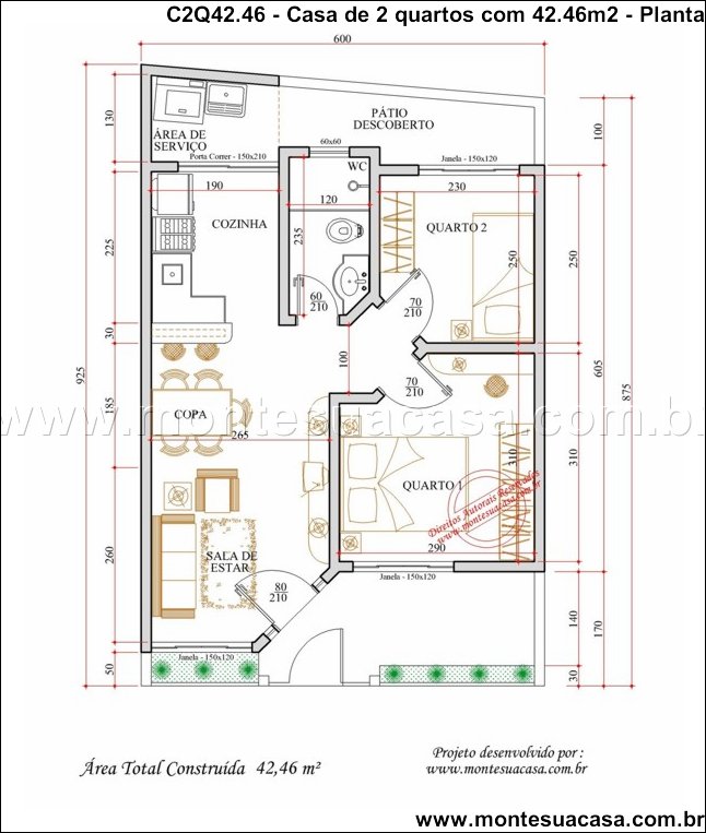 42.46m2-casa-terrea-2-quartos - Imagem 5