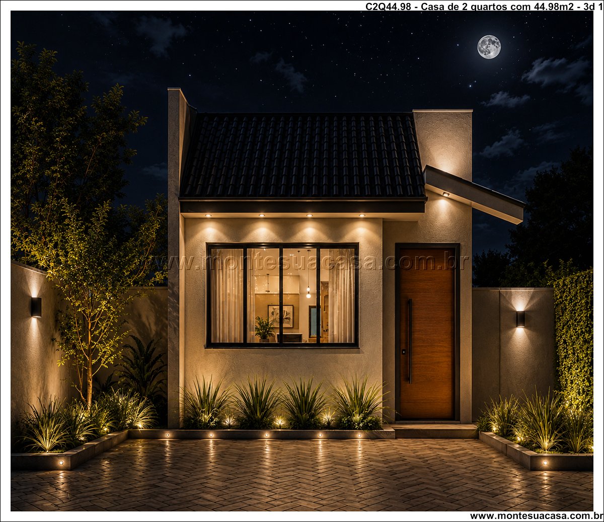 44.98m2-projeto-casa-terrea-2-quartos - Imagem 2