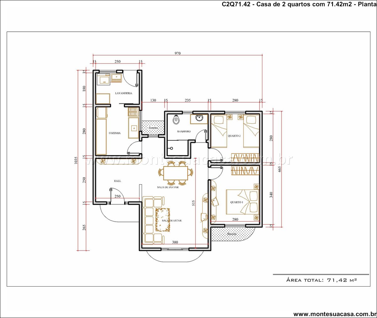 71.42m2-casa-terrea-2-quartos - Imagem 3