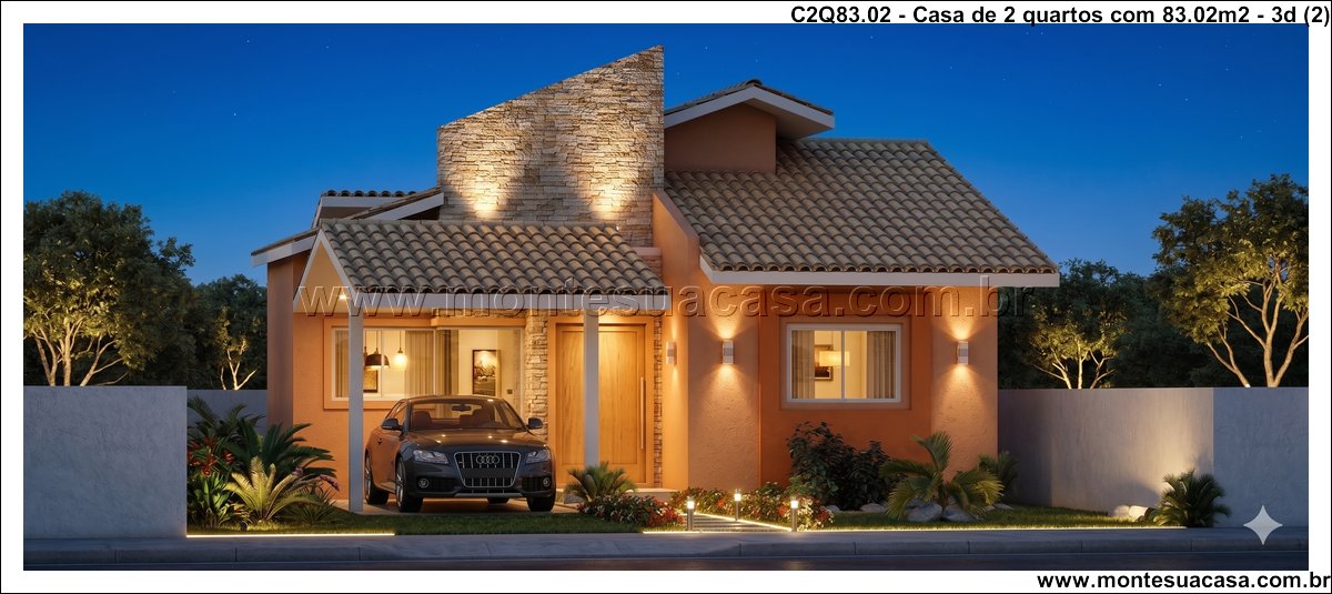 83.02m2-casa-terrea-2-quartos-suite-e-garagem - Imagem 3