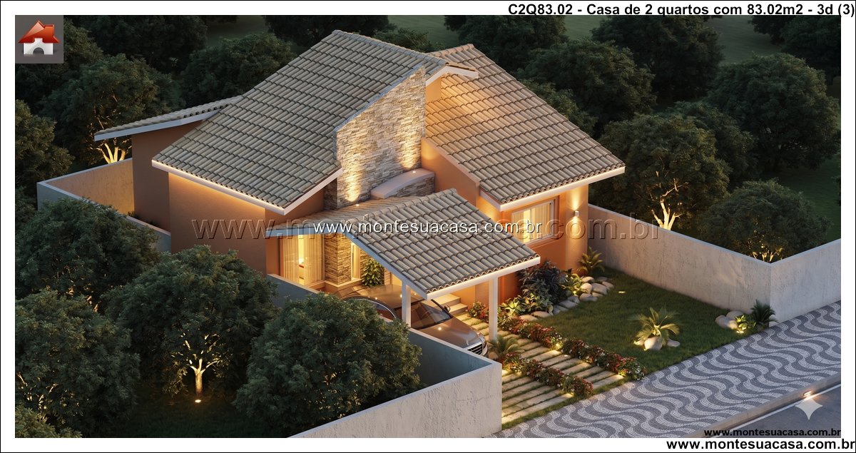 83.02m2-casa-terrea-2-quartos-suite-e-garagem - Imagem 4