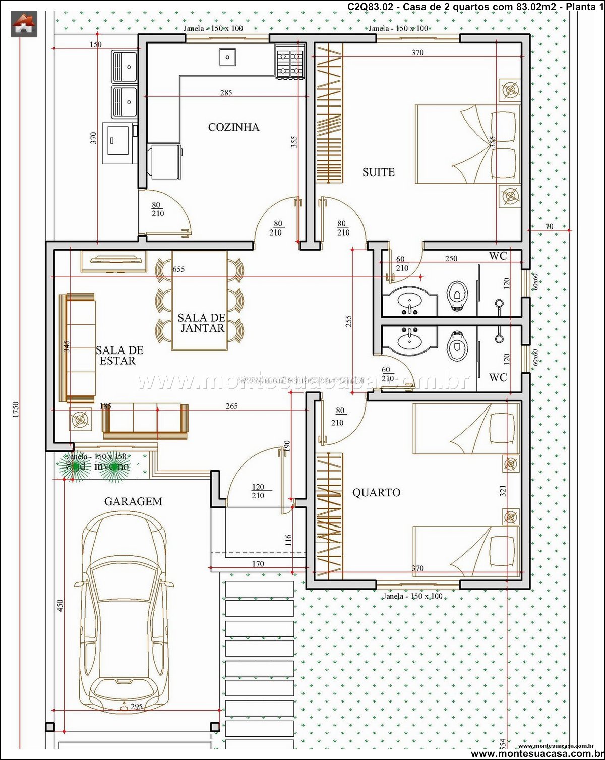 83.02m2-casa-terrea-2-quartos-suite-e-garagem - Imagem 15