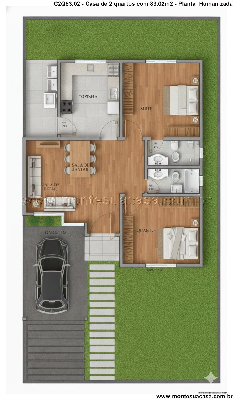 83.02m2-casa-terrea-2-quartos-suite-e-garagem - Imagem 14