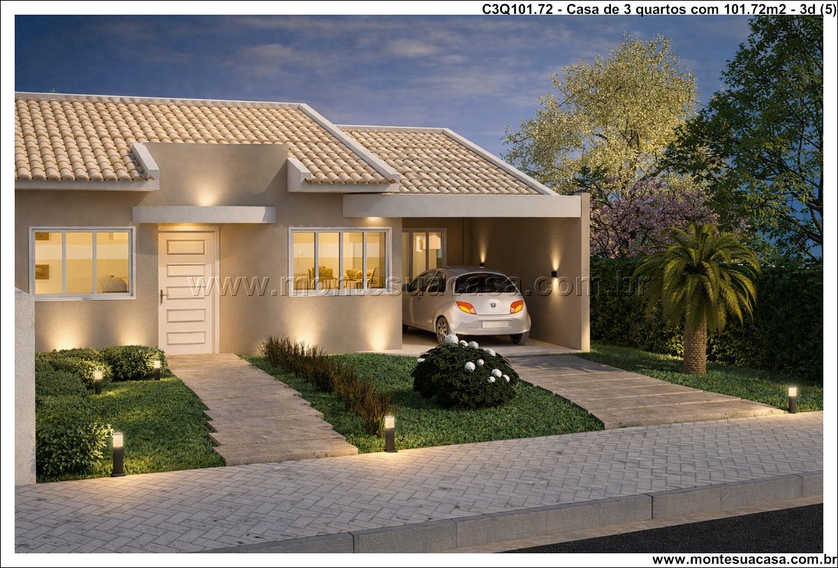 101.72m2-casa-terrea-3-quartos-suite-e-garagem-integrada - Imagem 6