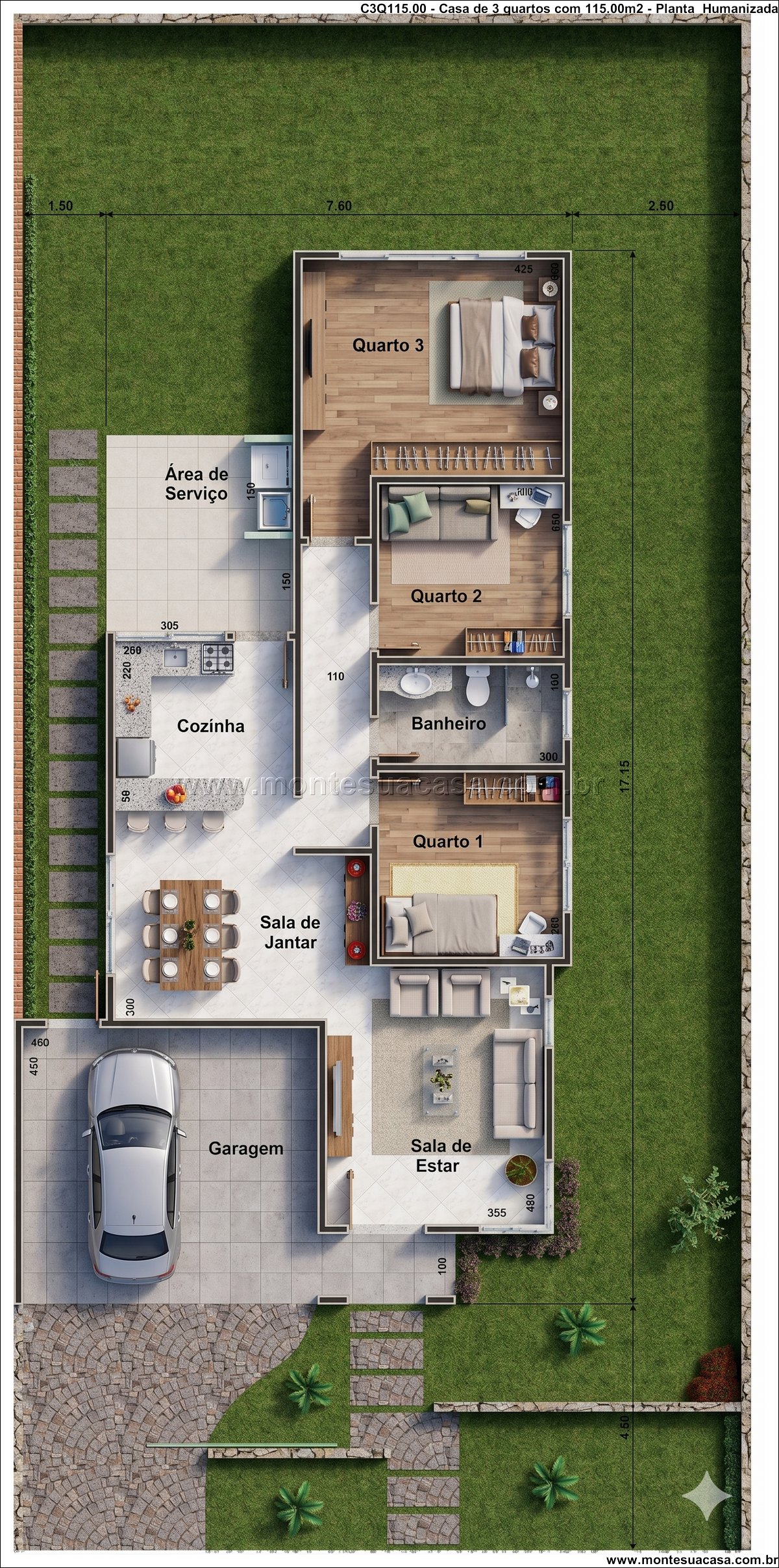115.00m2-casa-terrea-3-quartos-com-piscina-e-fachada-moderna - Imagem 8