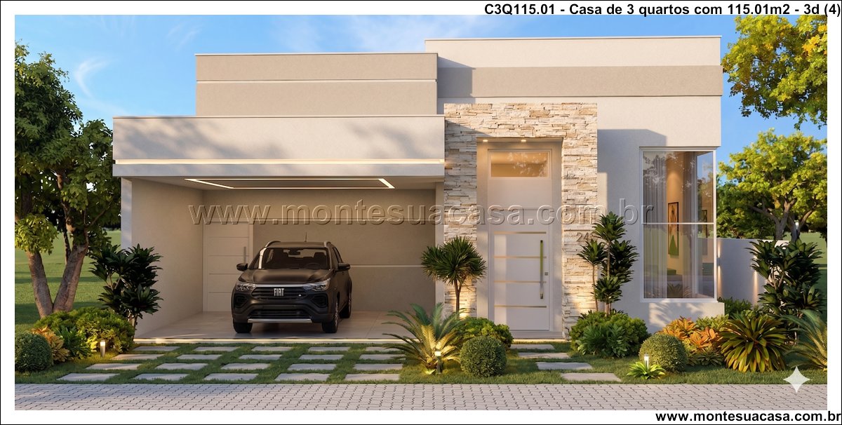 115.01m2-casa-terrea-3-quartos-com-churrasqueira-e-garagem-dupla - Imagem 5