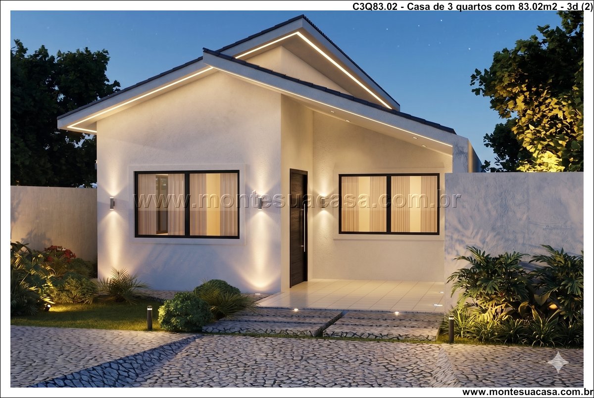 83.02m2-casa-terrea-3-quartos-suite-jardim-interno - Imagem 3
