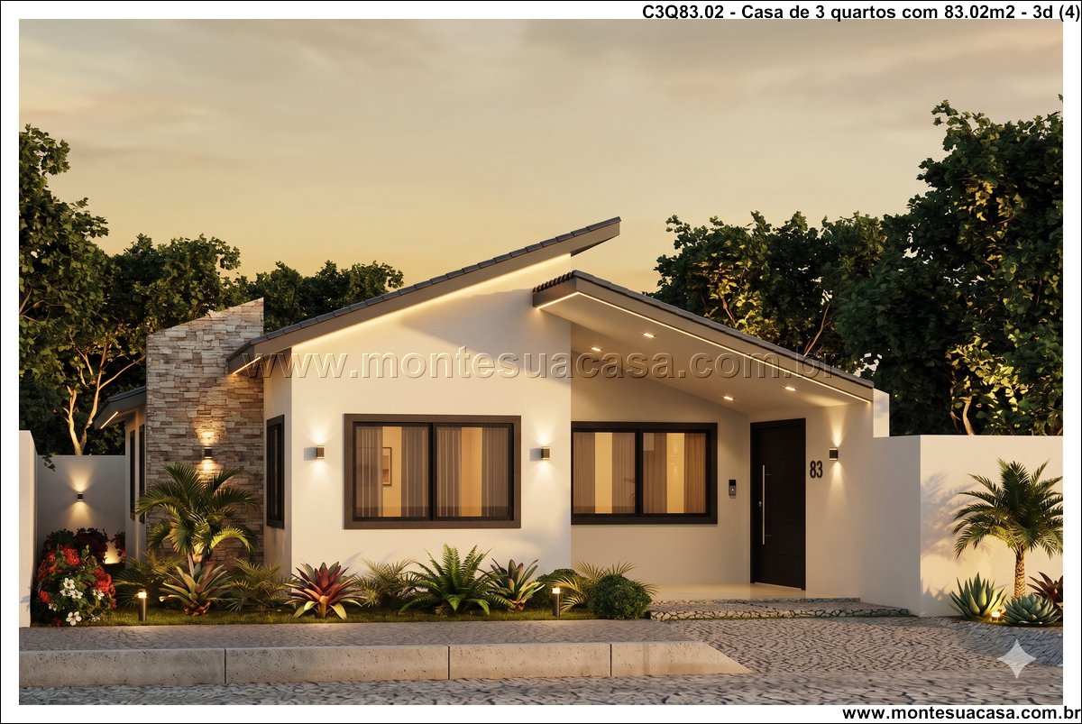 83.02m2-casa-terrea-3-quartos-suite-jardim-interno - Imagem 5