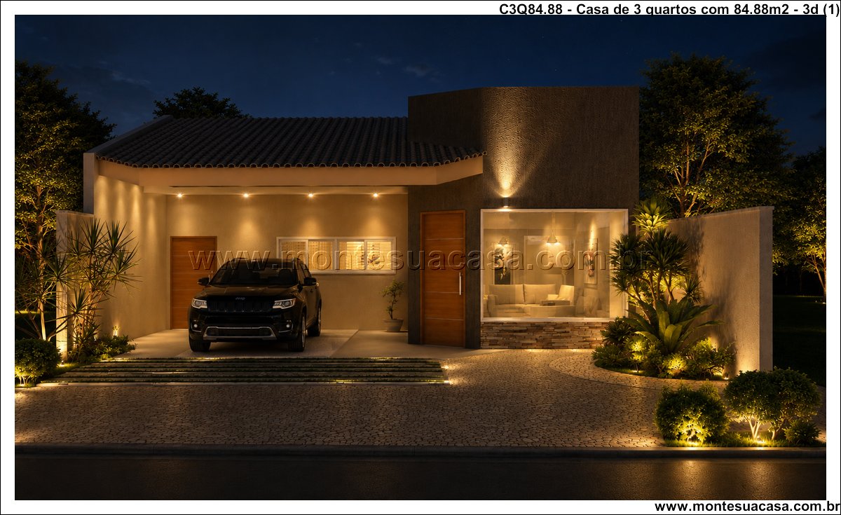 84.88m2-projeto-casa-terrea-3-quartos