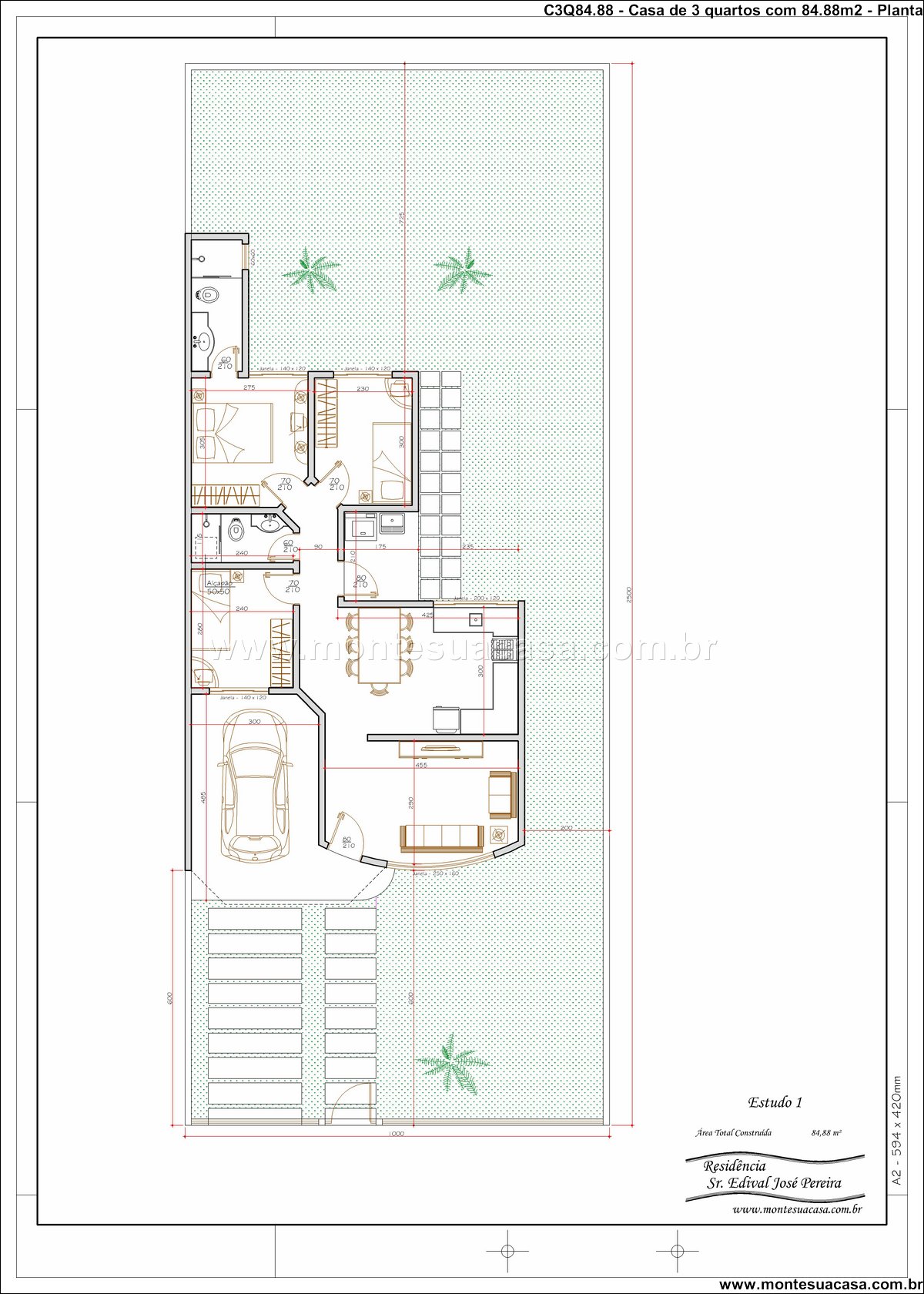 84.88m2-projeto-casa-terrea-3-quartos - Imagem 8