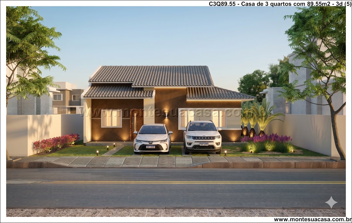 89.55m2-casa-terrea-3-quartos-com-piscina-e-churrasqueira - Imagem 6