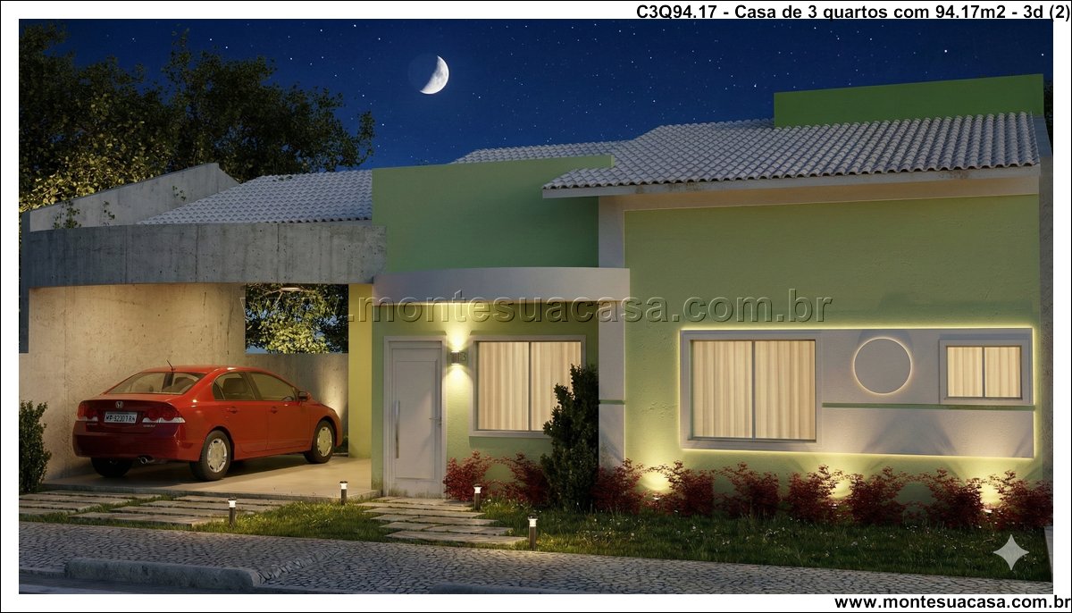94.17m2-casa-terrea-3-quartos-suite-e-garagem-dupla - Imagem 3