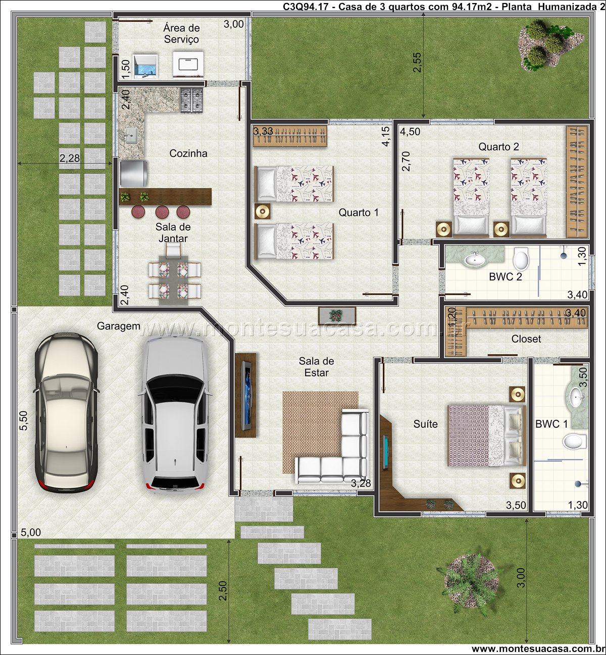 94.17m2-casa-terrea-3-quartos-suite-e-garagem-dupla - Imagem 9