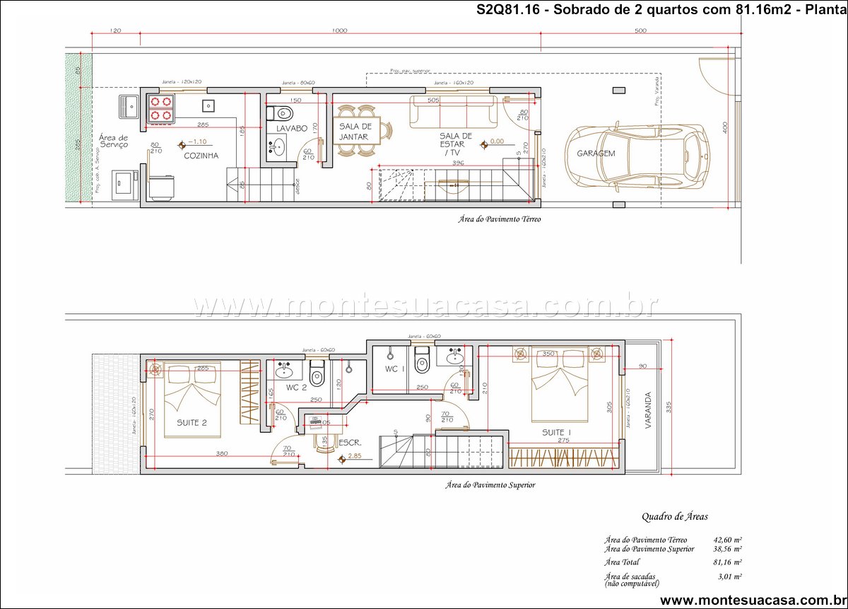 81.16m2-sobrado-2-suites-escritorio - Imagem 3