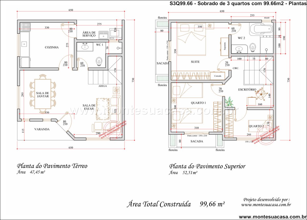 99.66m2-sobrado-3-quartos-com-escritorio-e-duas-sacadas - Imagem 4