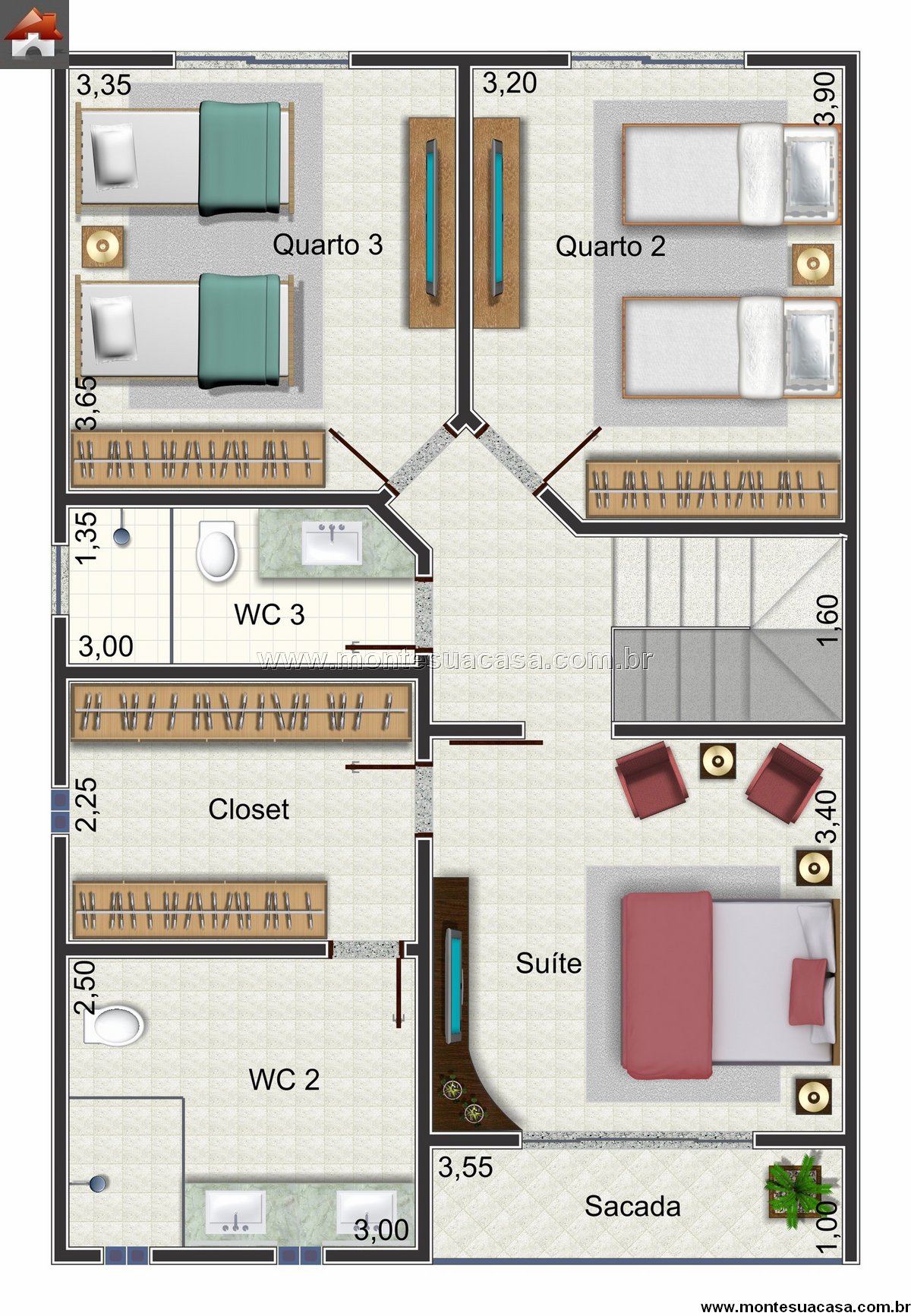 147.00m2-sobrado-3-quartos-suite-closet-escritorio-sacada