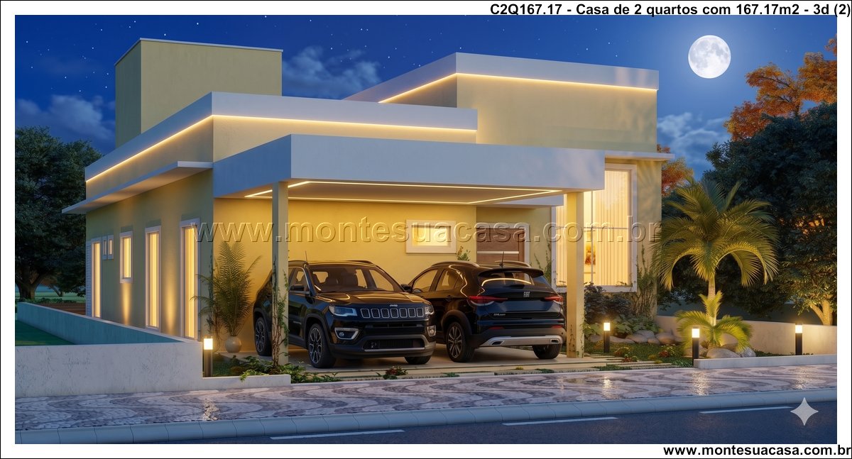 167.17m2-casa-moderna-dois-quartos-com-espacos-integrados - Imagem 3