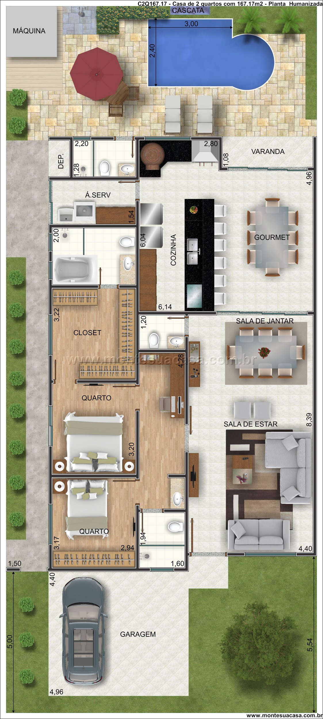 167.17m2-casa-moderna-dois-quartos-com-espacos-integrados - Imagem 16