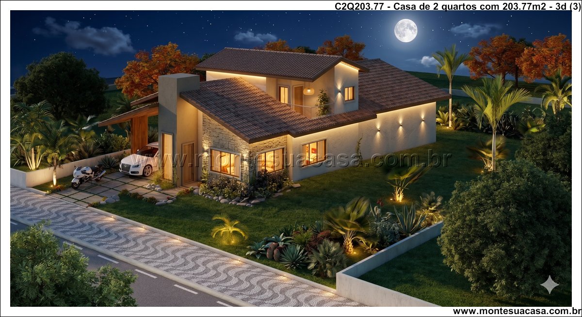 203.77m2-casa-moderna-2-quartos-com-escritorio-no-attico-e-integracao-ao-exterior - Imagem 4