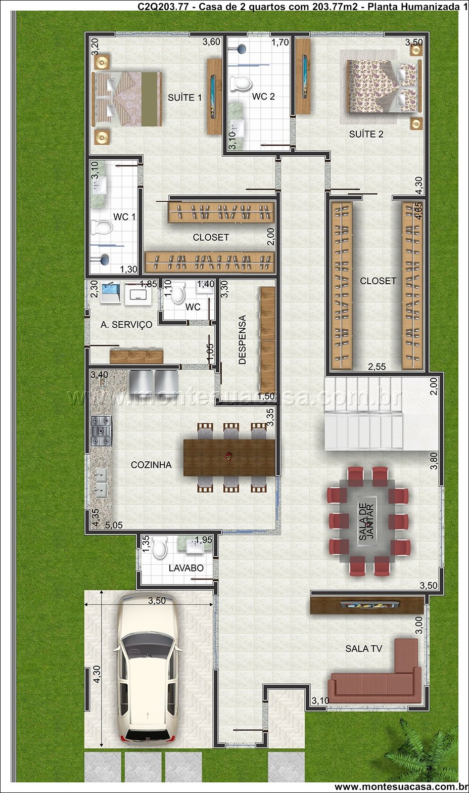 203.77m2-casa-moderna-2-quartos-com-escritorio-no-attico-e-integracao-ao-exterior - Imagem 14