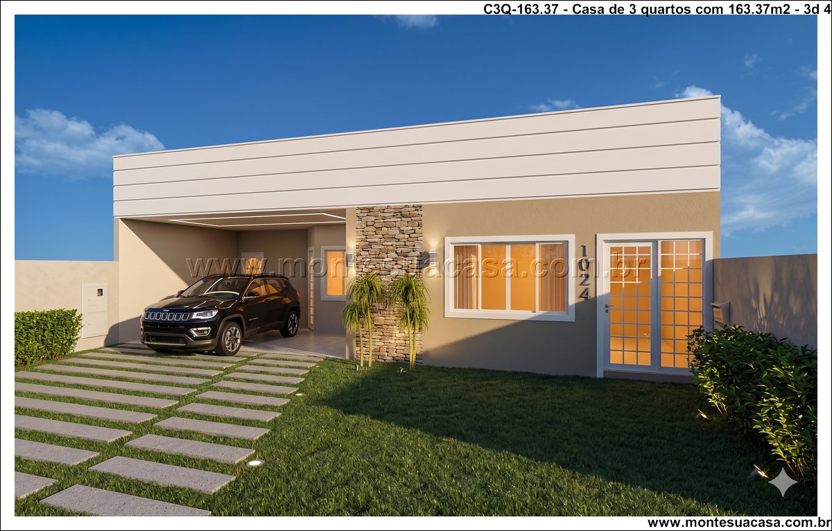 163.37m2-casa-terrea-3-quartos-com-suites-e-garagem-dupla - Imagem 5