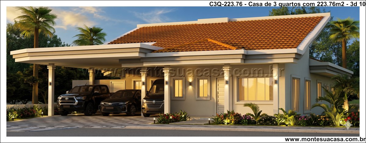 223.76m2-projeto-3Q-ambientes-integrados-com-varanda-e-garagem-coberta - Imagem 11