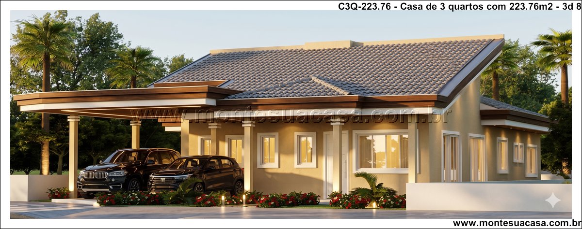 223.76m2-projeto-3Q-ambientes-integrados-com-varanda-e-garagem-coberta - Imagem 9