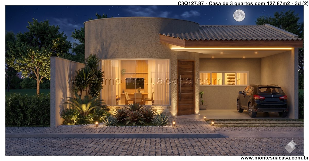 127.87m2-casa-terrea-com-3-quartos-e-garagem-dupla - Imagem 3