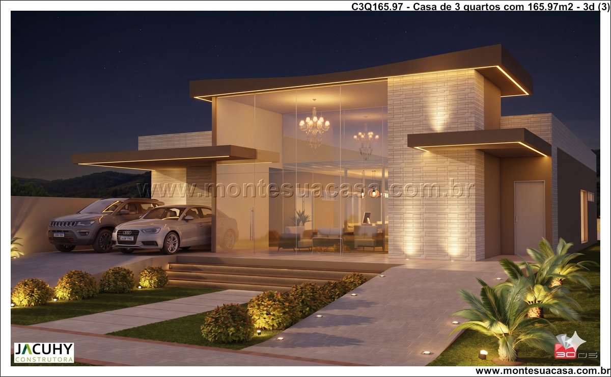 165.97m2-casa-terrea-moderna-com-piscina-e-3-quartos - Imagem 4