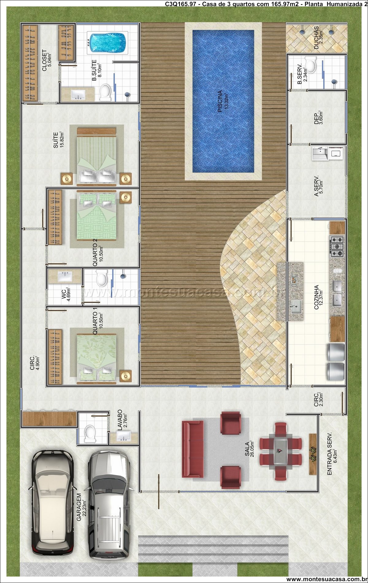 165.97m2-casa-terrea-moderna-com-piscina-e-3-quartos - Imagem 13