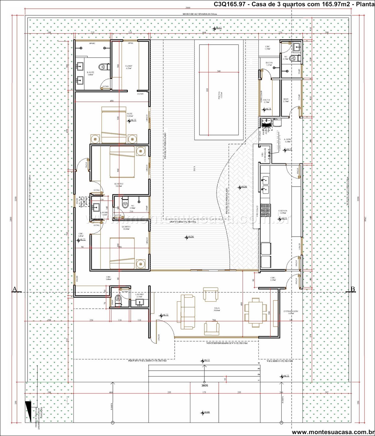 165.97m2-casa-terrea-moderna-com-piscina-e-3-quartos - Imagem 14