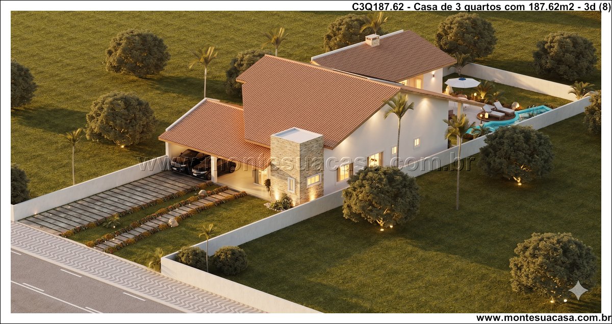 187.62m2-casa-terrea-3-quartos-com-piscina-e-espaco-gourmet - Imagem 9