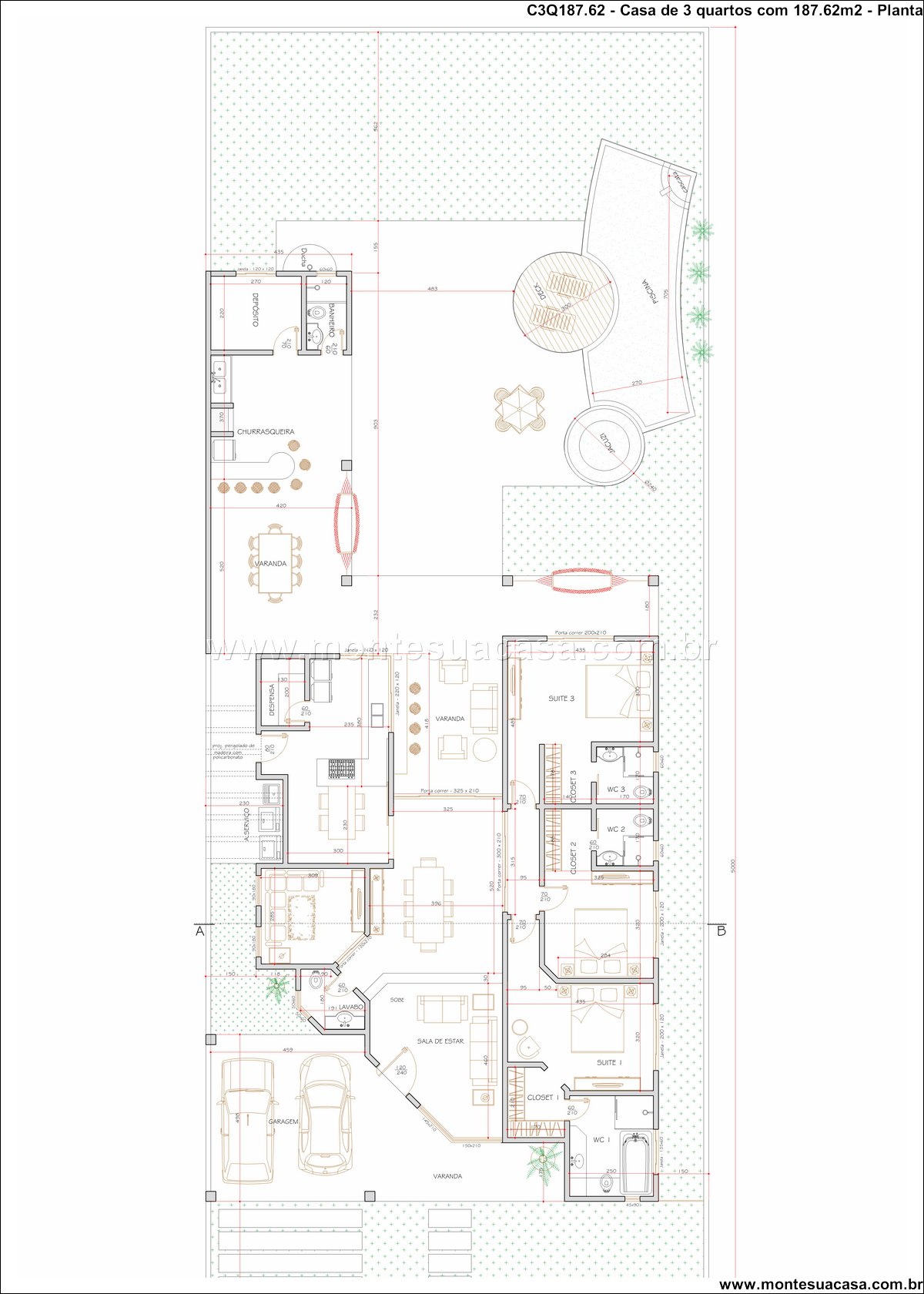 187.62m2-casa-terrea-3-quartos-com-piscina-e-espaco-gourmet - Imagem 15