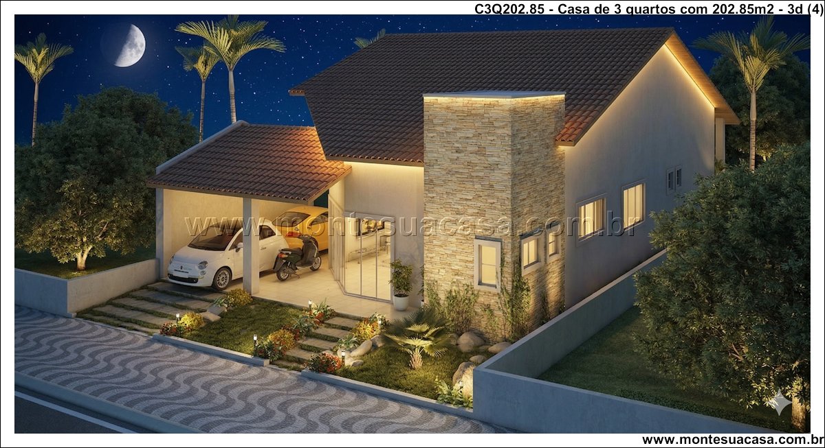 202.85m2-casa-terrea-3-quartos-com-varanda-e-sala-integrada - Imagem 5