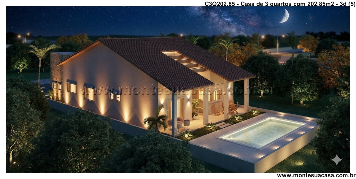 202.85m2-casa-terrea-3-quartos-com-varanda-e-sala-integrada - Imagem 6