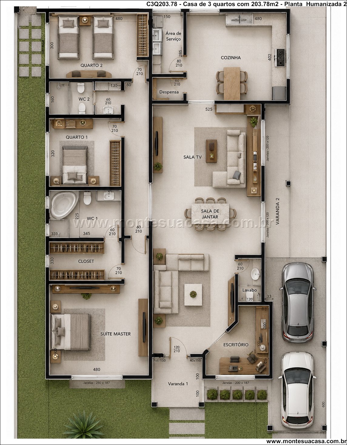 203.78m2-casa-terrea-com-area-de-lazer-completa - Imagem 15