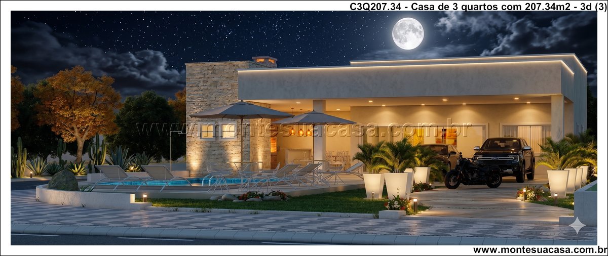 207.34m2-casa-terrea-com-garagem-dupla-e-area-integrada - Imagem 4