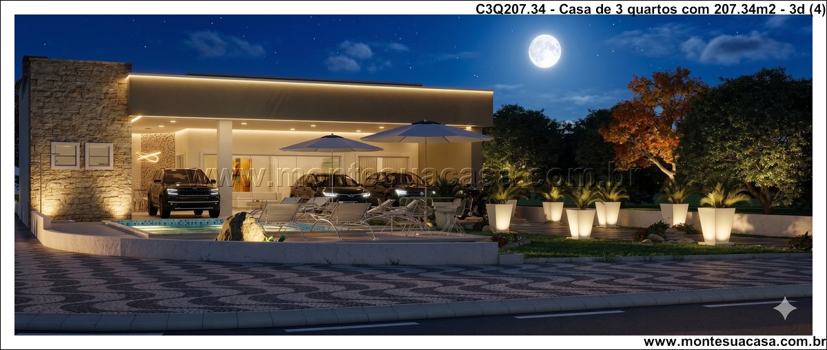 207.34m2-casa-terrea-com-garagem-dupla-e-area-integrada - Imagem 5