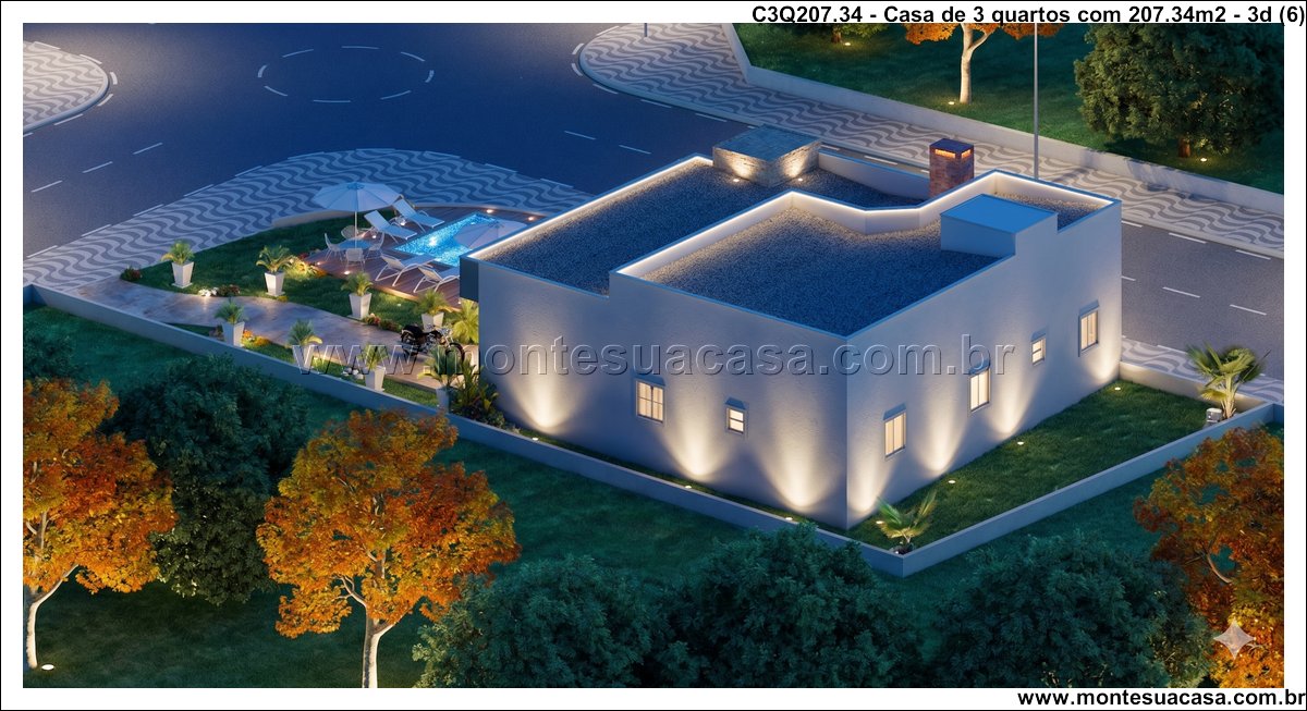 207.34m2-casa-terrea-com-garagem-dupla-e-area-integrada - Imagem 7