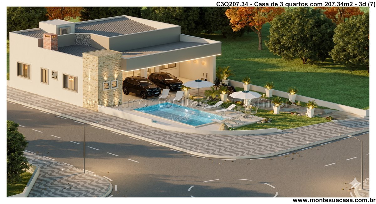 207.34m2-casa-terrea-com-garagem-dupla-e-area-integrada - Imagem 8
