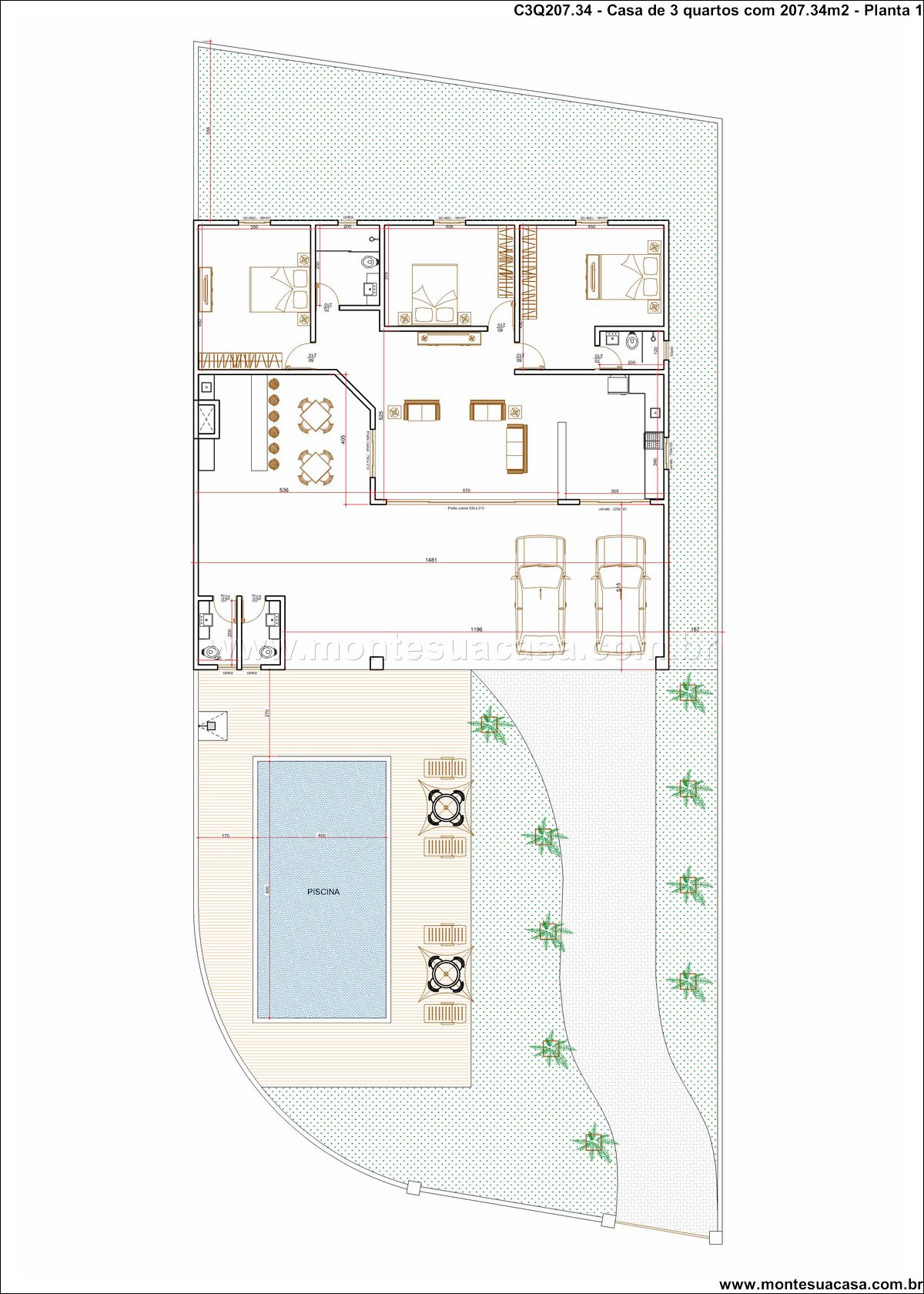 207.34m2-casa-terrea-com-garagem-dupla-e-area-integrada - Imagem 16