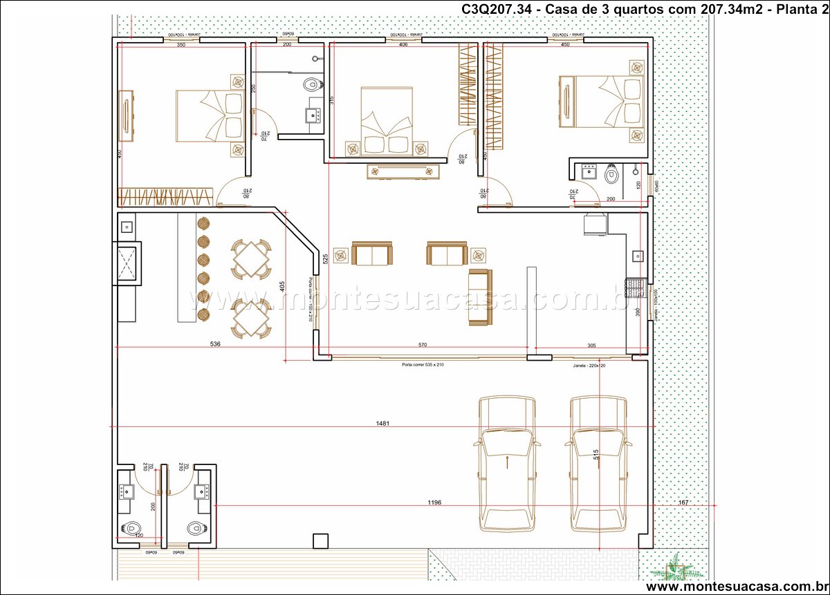 207.34m2-casa-terrea-com-garagem-dupla-e-area-integrada - Imagem 17
